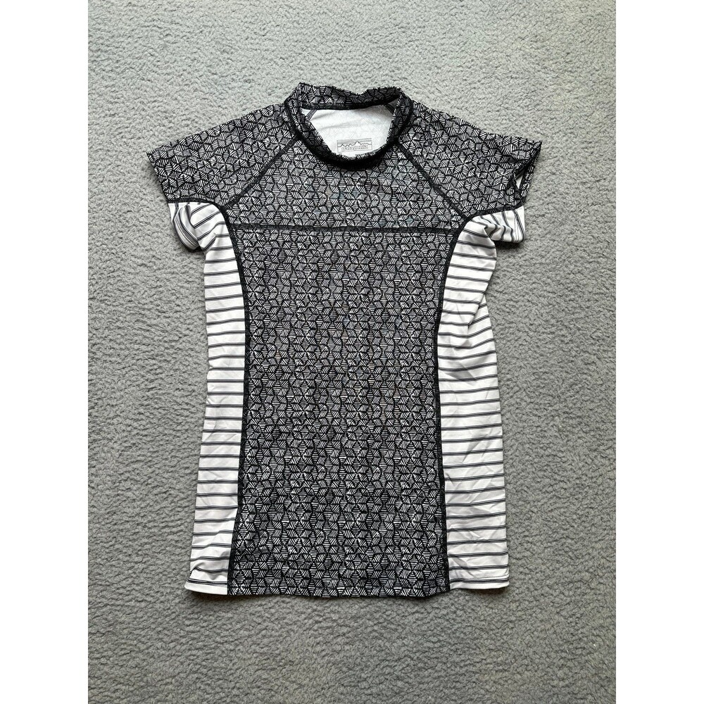 Patagonia Size S Micro Swell Rashguard Short Sleeve Batik Hex